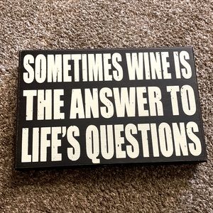 Cute Wooden Wine Sign 8X12